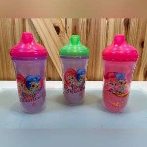 Set of 3 Shimmer & Shine Nickelodeon Nuby Sippy Cups